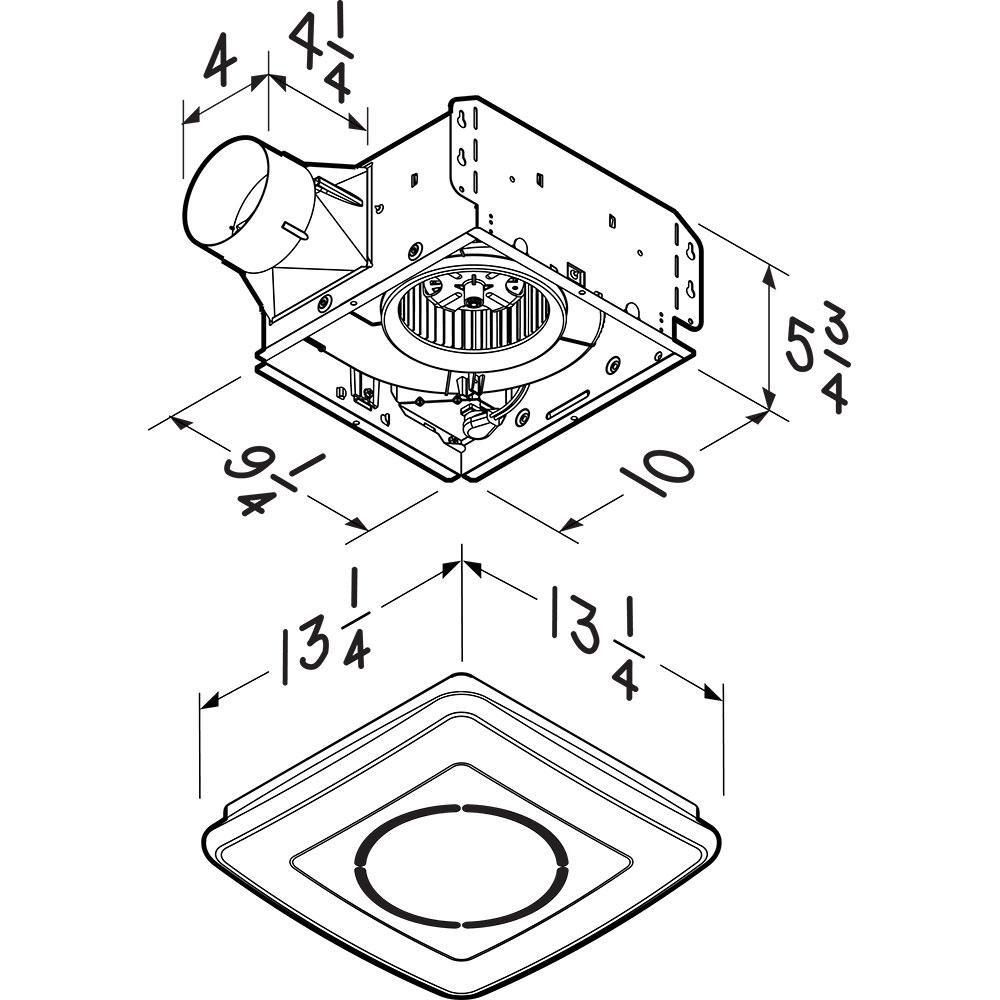 Broan White Bathroom Exhaust Fan in White 