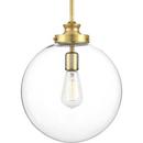 Progress Lighting Natural Brass 15 in. 100W 1-Light Medium E-26 Base Large Pendant 