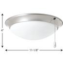 Progress Lighting Brushed Nickel 16.5W 1-Light Ceiling Fan Light Kit 