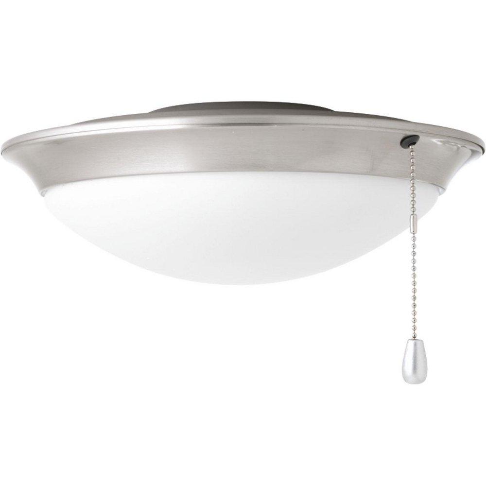 Progress Lighting Brushed Nickel 16.5W 1-Light Ceiling Fan Light Kit 