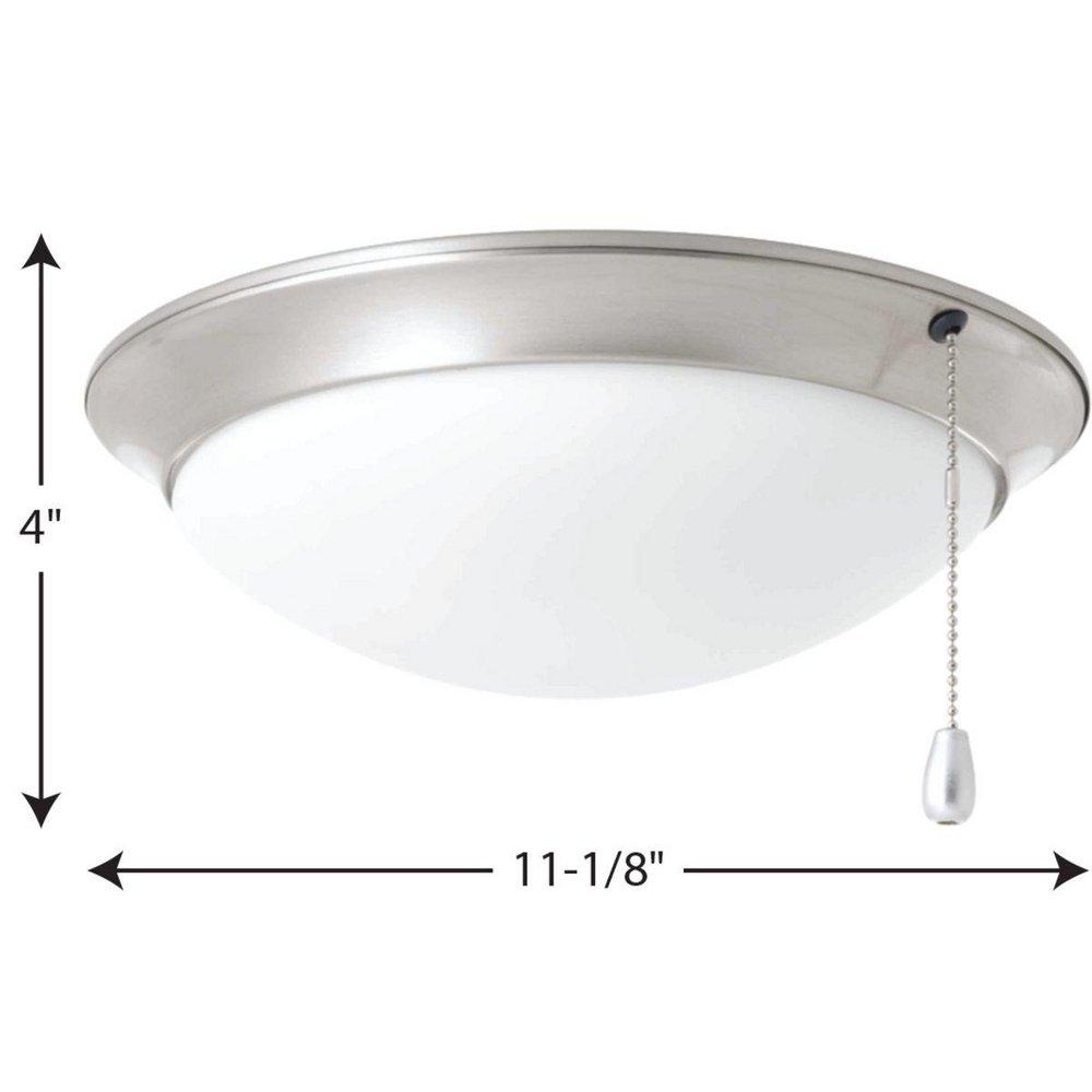 Progress Lighting Brushed Nickel 16.5W 1-Light Ceiling Fan Light Kit 