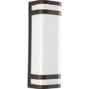 9W 2-Light Outdoor Wall Sconce with Polycarbonate Acrylic Glass in Architectural Bronze