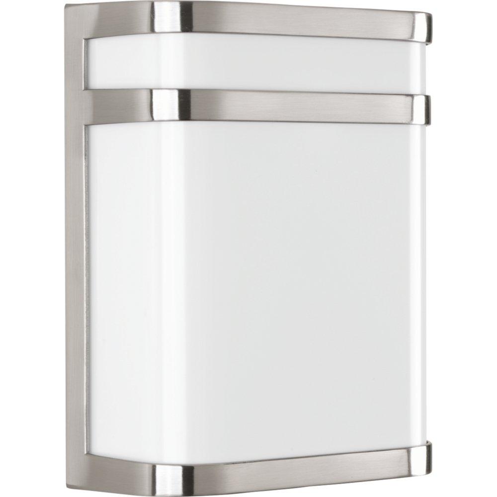 Progress Lighting Brushed Nickel 17W 1-Light Outdoor Wall Sconce with Polycarbonate Acrylic Glass 