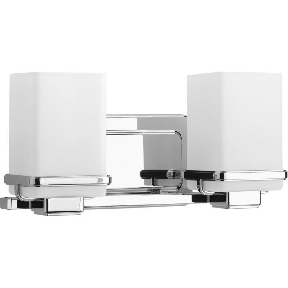 Progress Lighting Polished Chrome 100W 2-Light Medium E-26 Base Incandescent Bath Light 