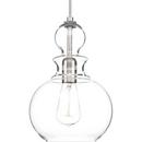 12-3/4 in. 1-Light Medium E-26 Base Incandescent Pendant in Brushed Nickel