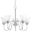 23 in. 100W 5-Light Medium E-26 Incandescent Chandelier in Polished Chrome