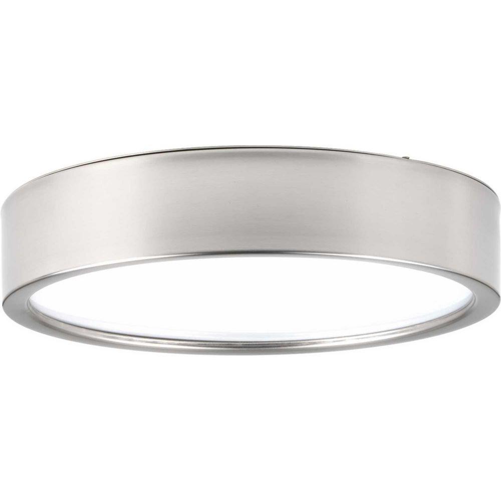 Progress Lighting Brushed Nickel 2-1/2 in. 29W 1-Light LED Flushmount Ceiling Fixture 