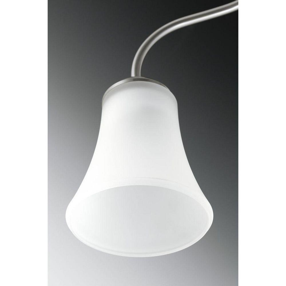 Progress Lighting Brushed Nickel 100W 5-Light Medium E-26 Base Incandescent Chandelier with Etched Glass 