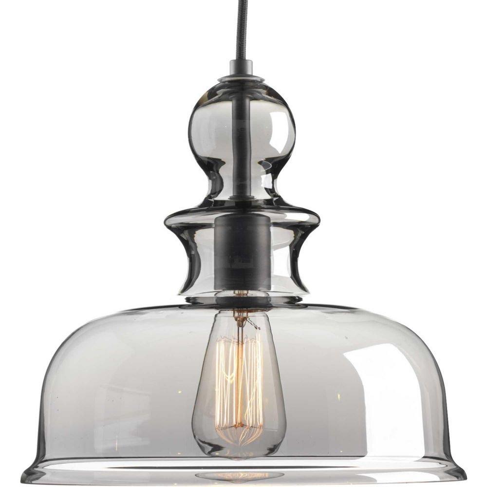 Progress Lighting Graphite 11-1/4 in. 75W 1-Light Medium E-26 Base Pendant 