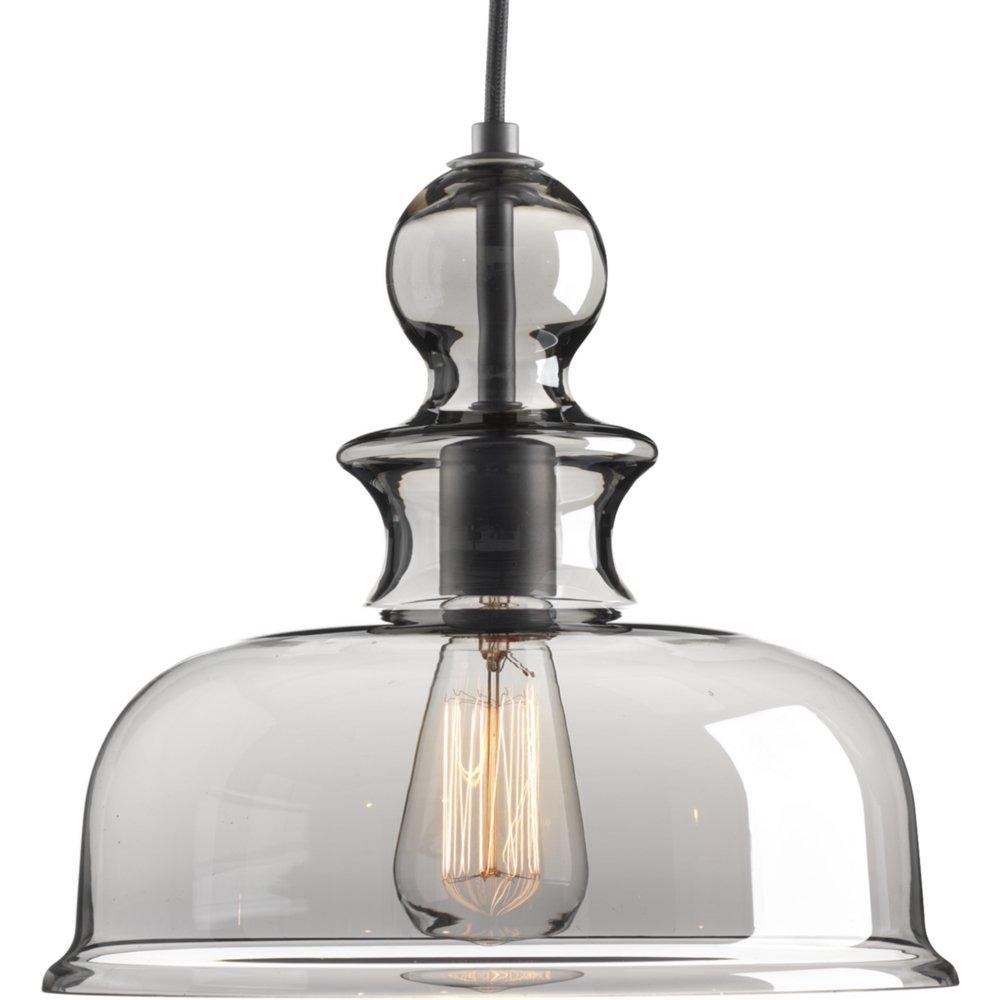 Progress Lighting Graphite 11-1/4 in. 75W 1-Light Medium E-26 Base Pendant 