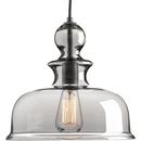 Progress Lighting Graphite 11-1/4 in. 75W 1-Light Medium E-26 Base Pendant 