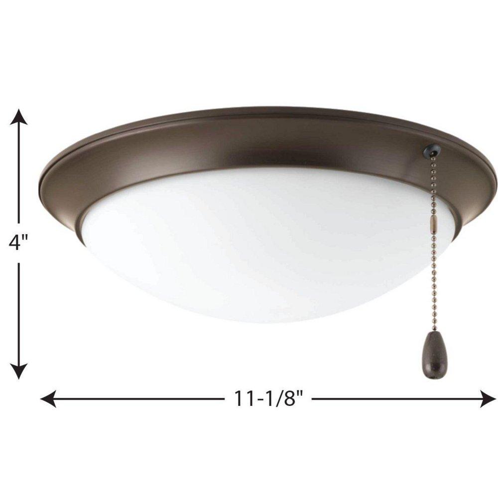 Progress Lighting Antique Bronze 16.5W 1-Light Ceiling Fan Light Kit 