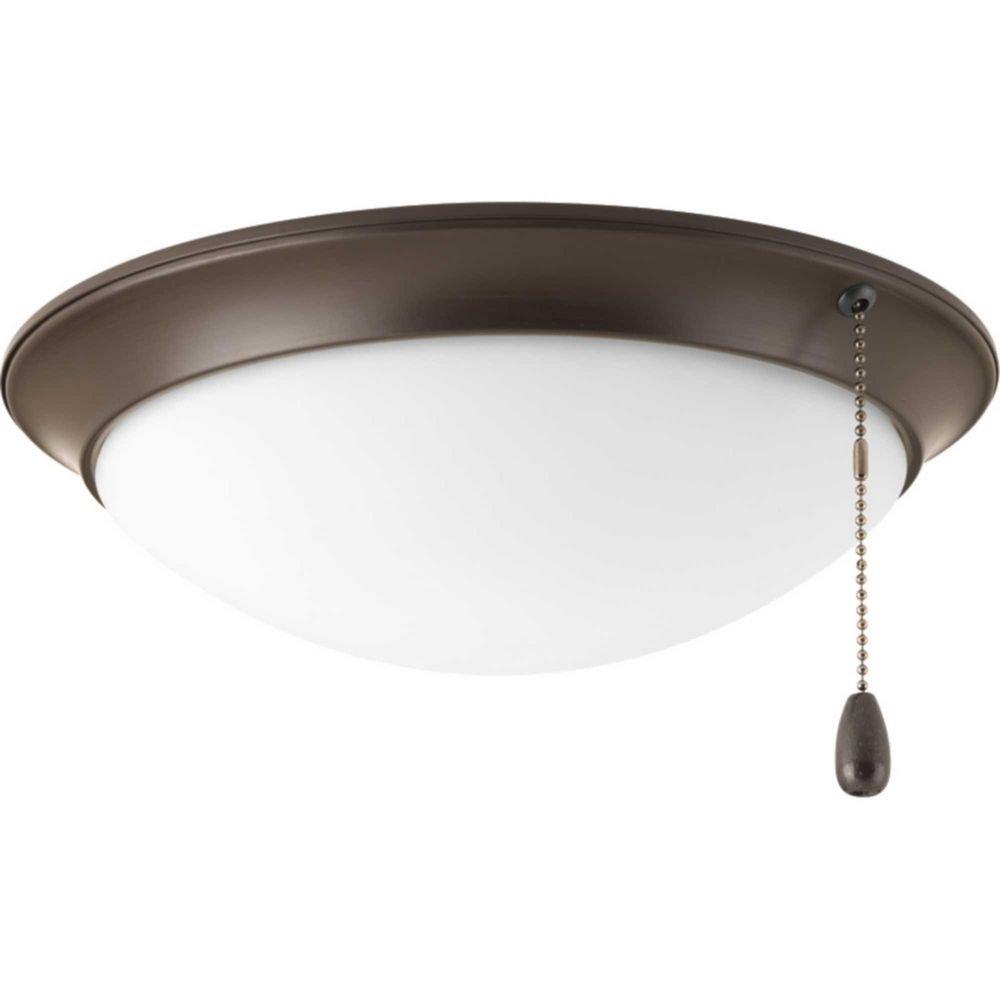 Progress Lighting Antique Bronze 16.5W 1-Light Ceiling Fan Light Kit 