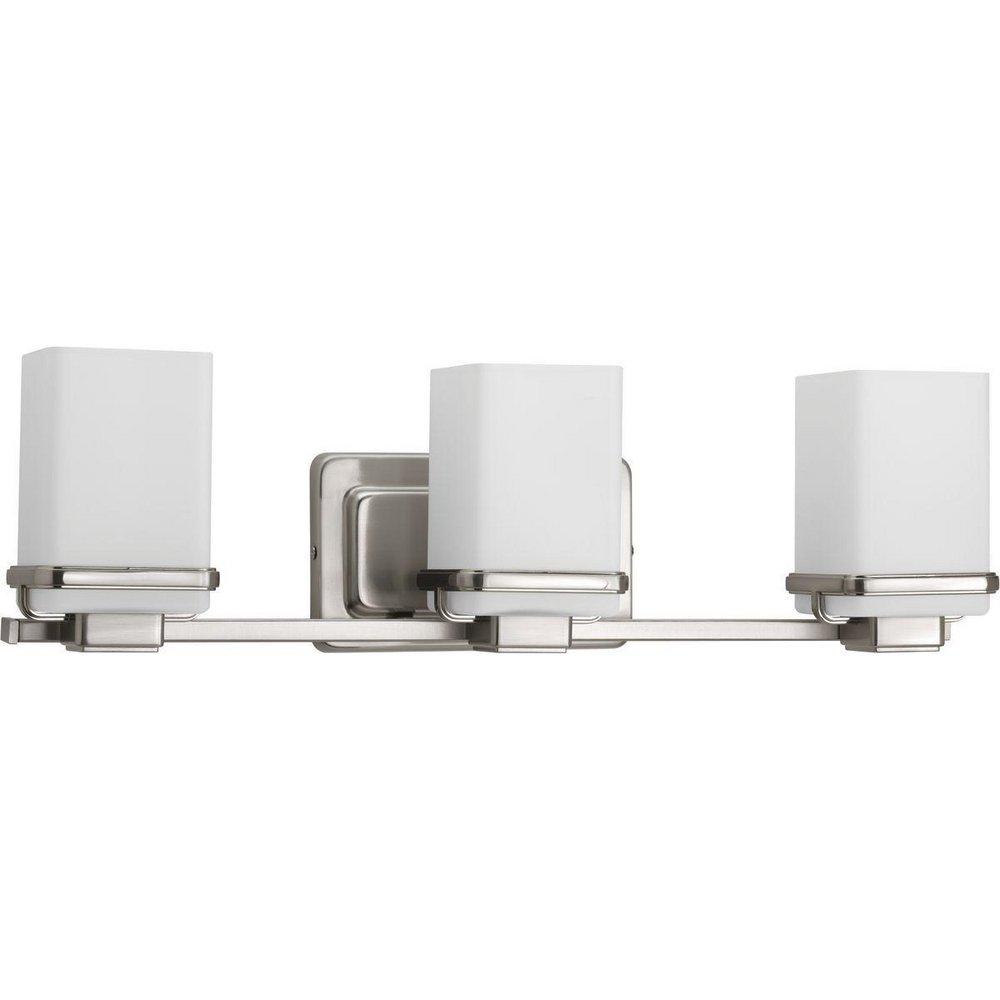 Progress Lighting Brushed Nickel 3-Light Bath Light 