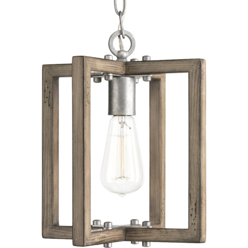 Progress Lighting Galvanized 100W 1-Light Medium E-26 Base Incandescent Pendant 