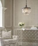 Progress Lighting Silver Ridge 60W 5-Light Candelabra E-12 Base Incandescent Pendant 