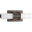 Progress Lighting Architectural Bronze 20W 1-Light Vanity Wall Fixture with Etched Opal Glass 
