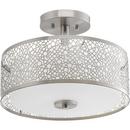 Progress Lighting Brushed Nickel 1-Light Semi-Flush Mount 
