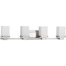 Progress Lighting Brushed Nickel 100W 4-Light Medium E-26 Base Incandescent Bath Light 
