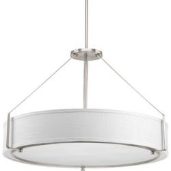 30 in. 75W 6-Light Medium E-26 Incandescent Pendant in Brushed Nickel