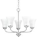 Progress Lighting Polished Chrome 21-7/8 in. 100W 5-Light Medium E-26 Incandescent Chandelier 