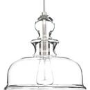 Progress Lighting Brushed Nickel 11-1/4 in. 75W 1-Light Medium E-26 Base Pendant 