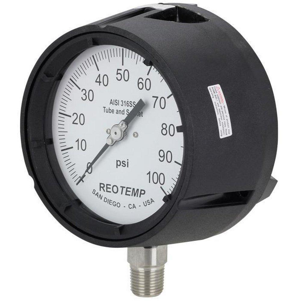 Reotemp Instrument 4-1/2 in. Pressure Gauge 