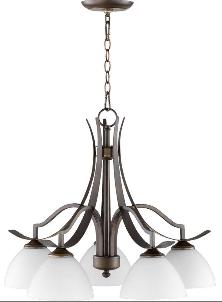 Quorum International Oiled Bronze 26 in. 5-Light Medium E-26 Base Chandelier 