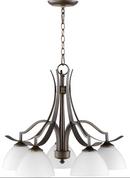 Quorum International Oiled Bronze 26 in. 5-Light Medium E-26 Base Chandelier 