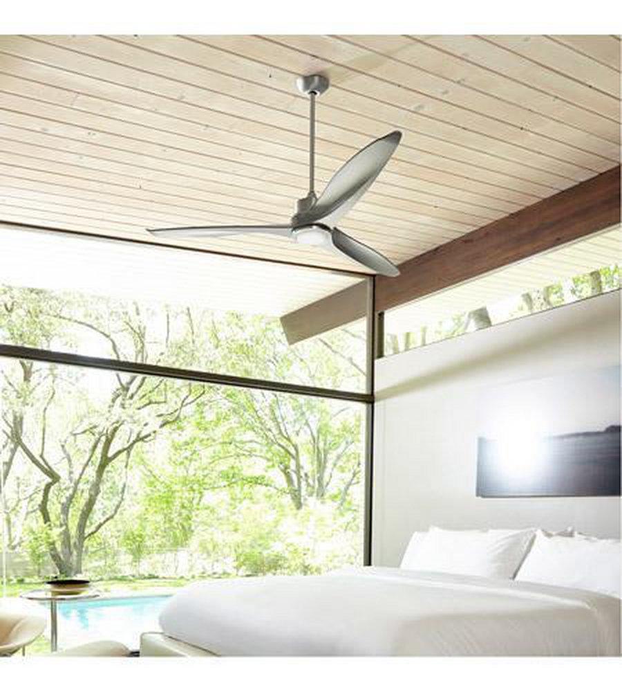 Quorum International Satin Nickel 60 in. 19W 3-Blade Ceiling Fan 