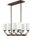 Quorum International Oiled Bronze 60W 8-Light Medium E-26 Base Incandescent Pendant 