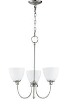 Quorum International Satin Nickel 21 in. 3-Light Medium E-26 Base Chandelier 