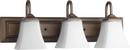Quorum International Oiled Bronze 7 in. 3-Light Medium E-26 Base Bath Light 