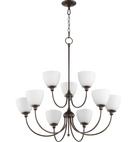 Quorum International Oiled Bronze 32 in. 9-Light Medium E-26 Base Chandelier 