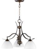 Quorum International Oiled Bronze 24 in. 3-Light Medium E-26 Base Chandelier 