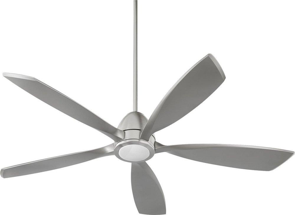 Quorum International Satin Nickel 56 in. 24W 5-Blade LED Ceiling Fan 