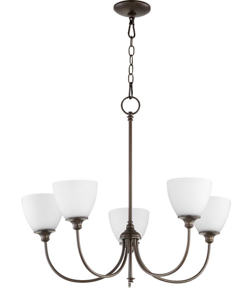 Quorum International Oiled Bronze 27 in. 5-Light Medium E-26 Base Chandelier 