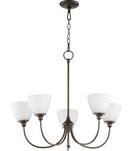 Quorum International Oiled Bronze 27 in. 5-Light Medium E-26 Base Chandelier 