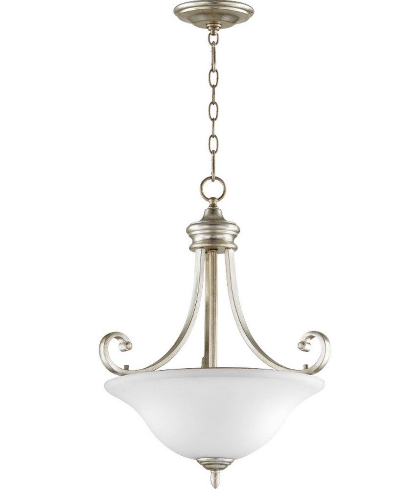 Quorum International Aged Silver 75W 3-Light Medium E-26 Base Incandescent Pendant 