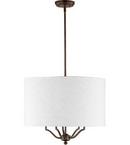 Quorum International Oiled Bronze 60W 5-Light Candelabra E-12 Base Incandescent Pendant 