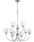 Quorum International Satin Nickel 32 in. 9-Light Medium E-26 Base Chandelier 