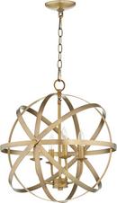 Quorum International Aged Brass 19 in. 4-Light Candelabra E-12 Base Chandelier 