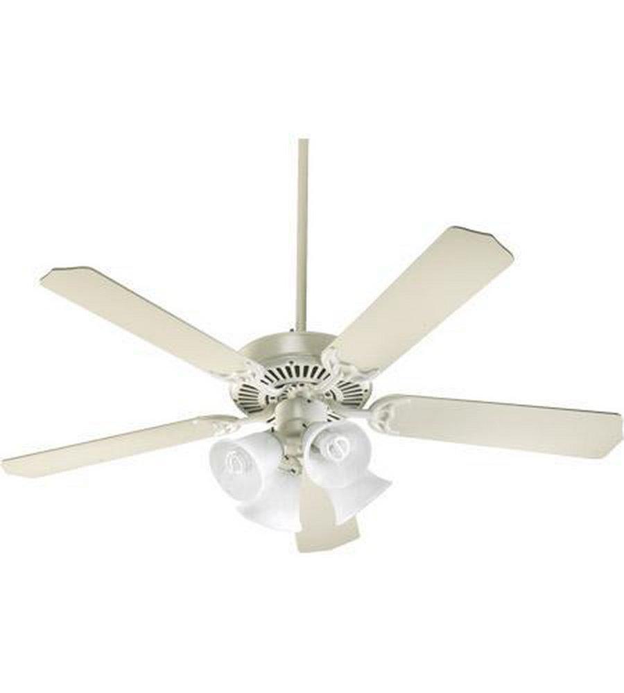 Quorum International Antique White 52 in. 64W 5-Blade Ceiling Fan (Less Light Kit) 