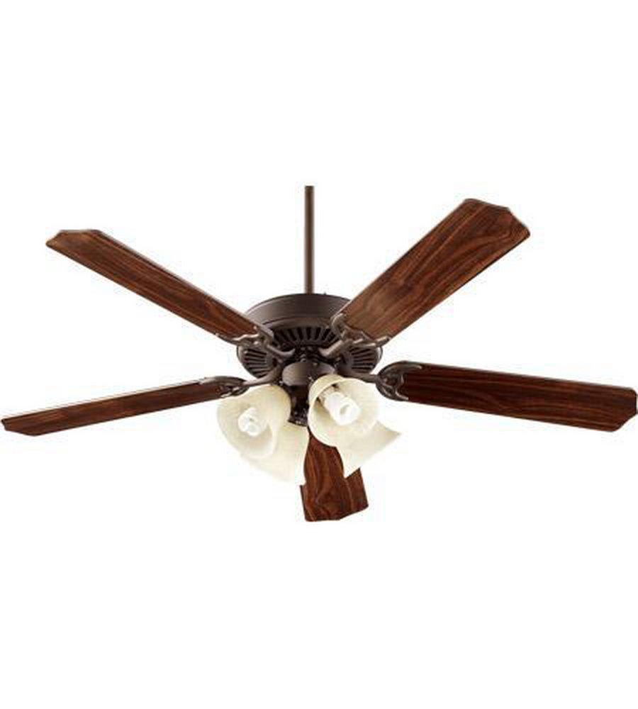 Quorum International Oiled Bronze 52 in. 13W 5-Blade Ceiling Fan with Incandescent Light 