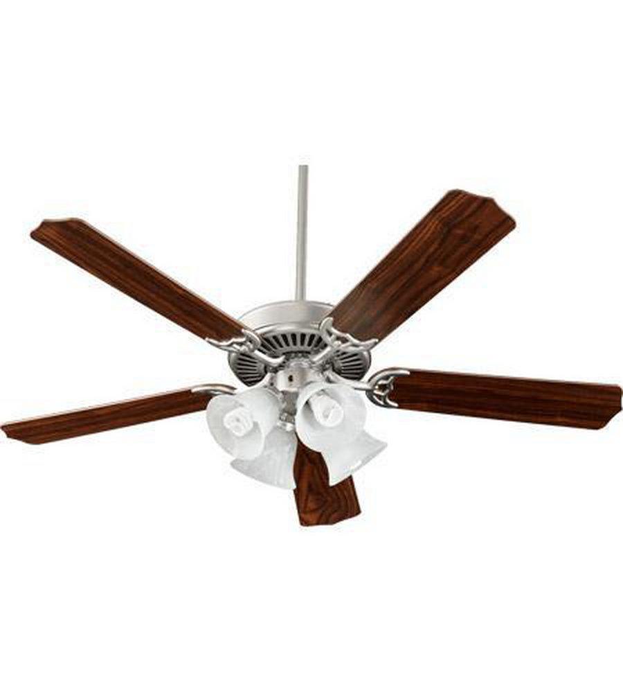 Quorum International Satin Nickel 52 in. 64W 5-Blade Ceiling Fan (Less Light Kit) 