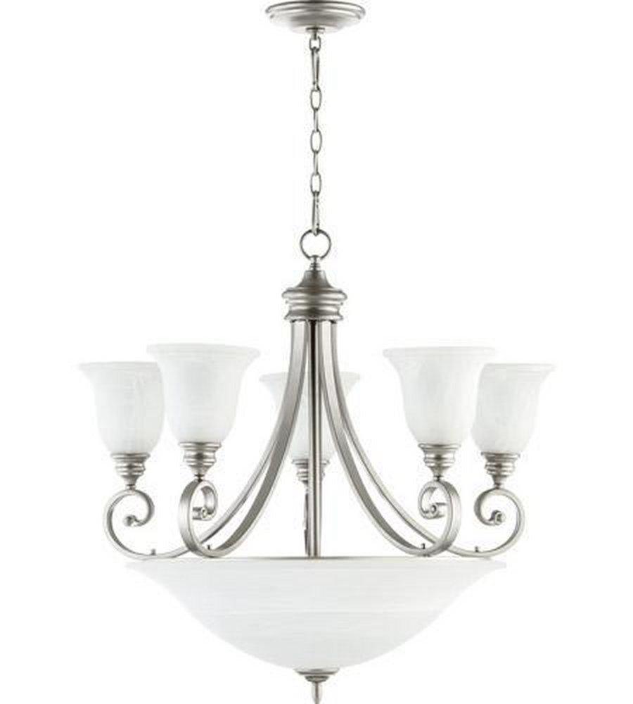 Quorum International Classic Nickel 29 in. 9-Light Medium E-26 Base Chandelier 