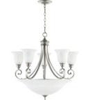 Quorum International Classic Nickel 29 in. 9-Light Medium E-26 Base Chandelier 