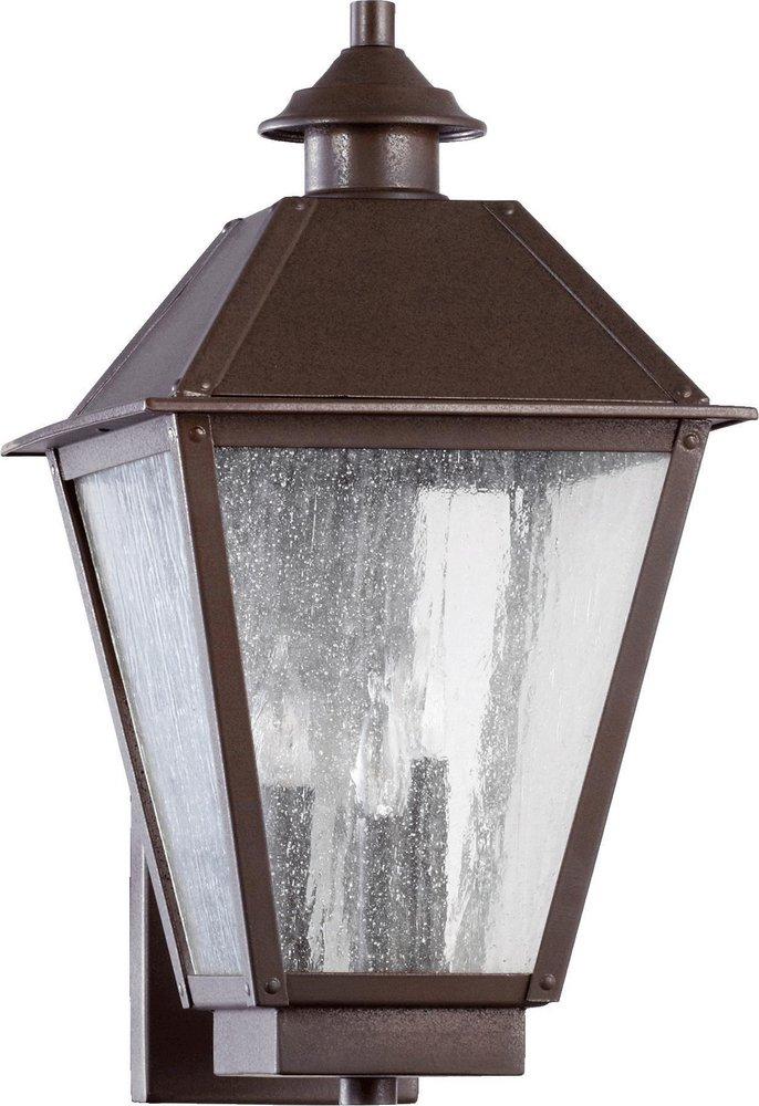 Quorum International Oiled Bronze 18-3/4 in. 3-Light Outdoor Wall Lantern 