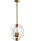 Quorum International Aged Brass 16 in. 4-Light Candelabra E-12 Base Chandelier 