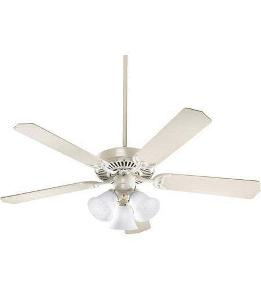 Quorum International Antique White 52 in. 64W 5-Blade Ceiling Fan with Incandescent Light 